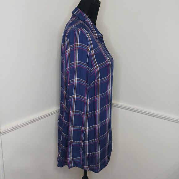 Talbots Women's Long Sleeve Plaid Button-Down Shirt Top Size L - Picture 2 of 6